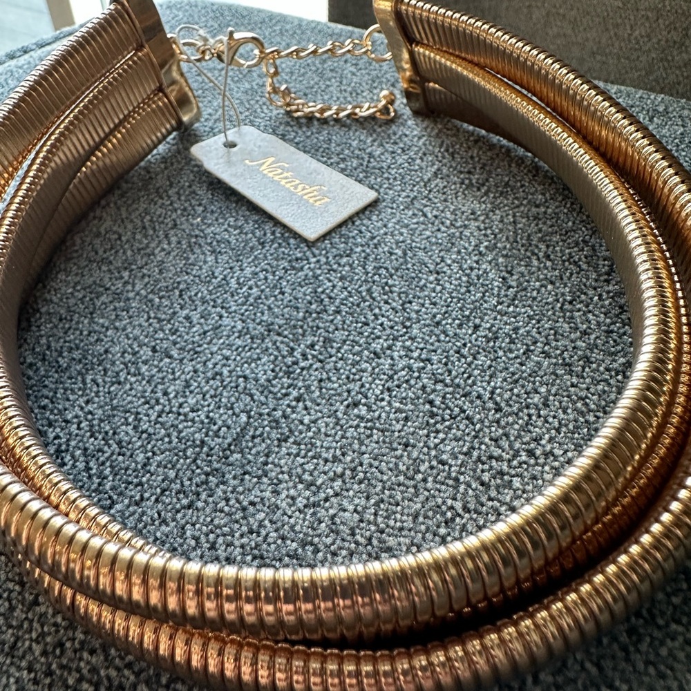 A Gold-Tone Coil Choker Necklace - Women's Jewelry